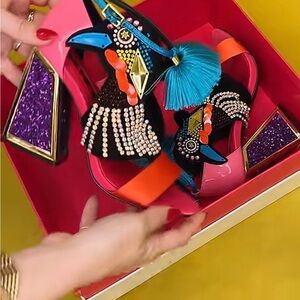 Kat Maconie Aya Heeled Sandals with Tassels